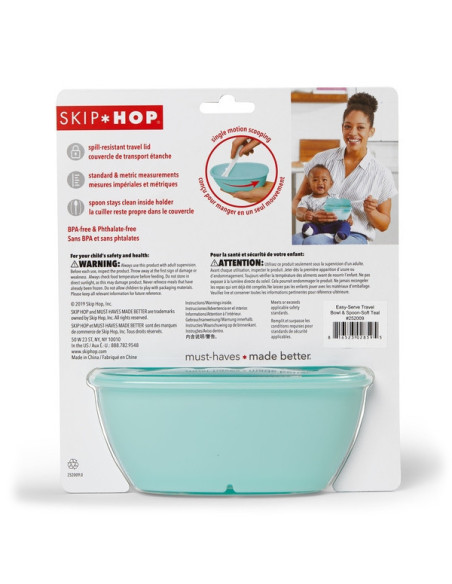 Skip Hop - Set de calatorie pentru hranire (bol + lingurita) -