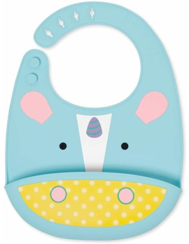 Skip Hop Bavetica de silicon Fold & Go Zoo - Unicorn,BS-232204