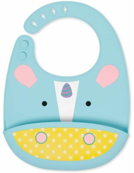 Skip Hop Bavetica de silicon Fold & Go Zoo - Unicorn,BS-232204