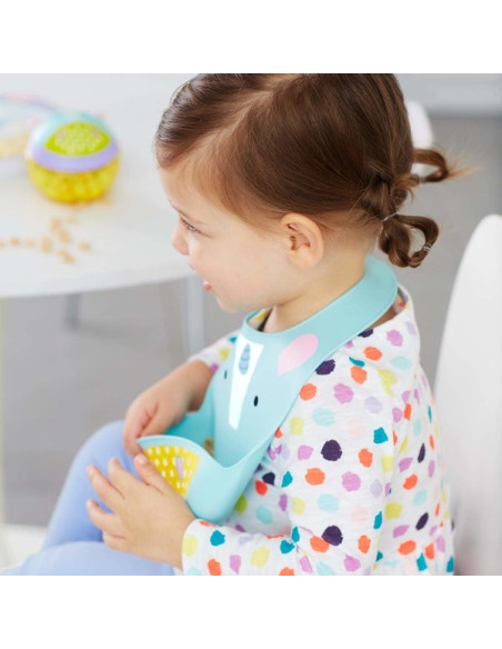 Skip Hop Bavetica de silicon Fold & Go Zoo - Unicorn,BS-232204