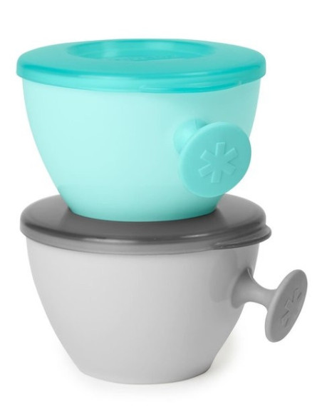 Skip Hop - Set 2 boluri ergonomice - Soft gri +