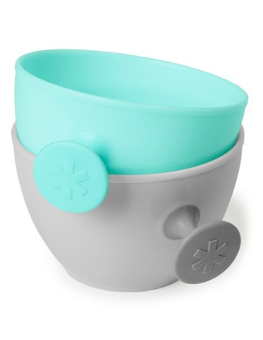 Skip Hop - Set 2 boluri ergonomice - Soft gri +