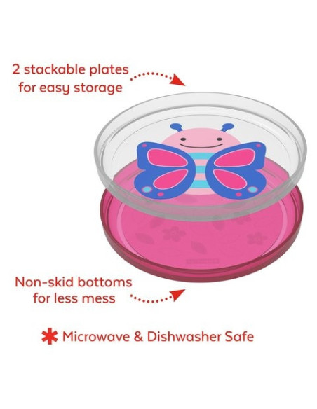 Skip Hop Set farfurii anti-alunecare - Fluture,BS-252241
