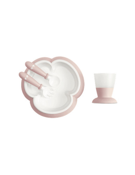 BabyBjorn - Set hranire: farfurie, lingurita, furculita si