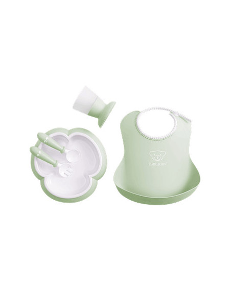 BabyBjorn - Set hranire: farfurie, lingurita, furculita, pahar