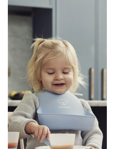 BabyBjorn - Set 2 bavete, Powder Yellow/ Powder Blue,BS-046341A