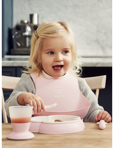 BabyBjorn - Set hranire: farfurie, lingurita, furculita, pahar