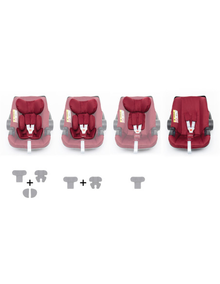 ZOPA - Scoica auto i-size X1 Plus Bordo Red, nastere - 80