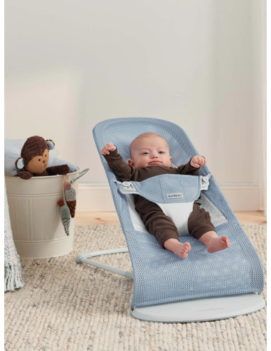 Baby Bjorn - Balansoar Balance Soft, Sky Blue/White