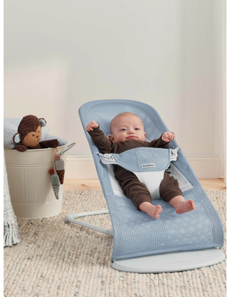 Baby Bjorn - Balansoar Balance Soft, Sky Blue/White