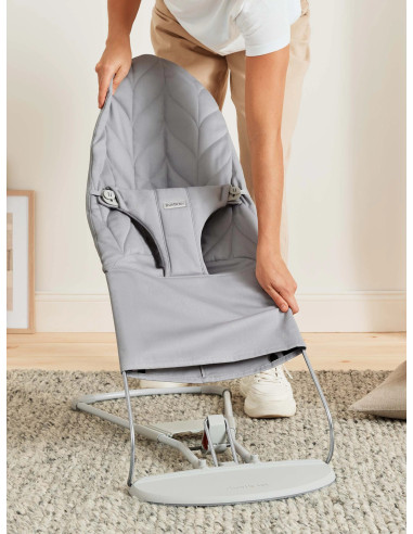 BabyBjorn - Balansoar Bliss Light Grey, Bumbac,BS-006124A