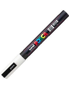 Marker UNI Posca PC-3M, varf 0.9 - 1.3 mm, Alb 2