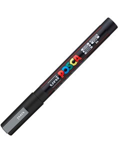 Marker UNI Posca PC-3M, varf 0.9 - 1.3 mm, Argintiu 2