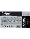 Sursa alimentare Akyga Basic ATX Power Supply 500W AK-B1-500E Fan12cm P4 3xSATA