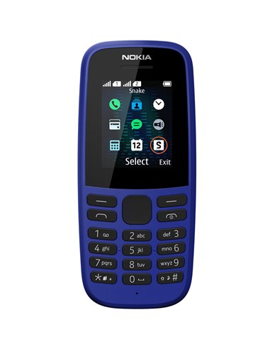 Telefon cu butoane NOKIA 105, Dual SIM, 4 MB, 2G, OEM, Albastru