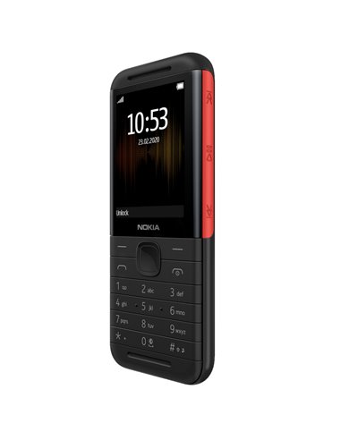 Telefon cu butoane Nokia 5310, Dual SIM, 16 MB, 2G, OEM, Negru/Rosu