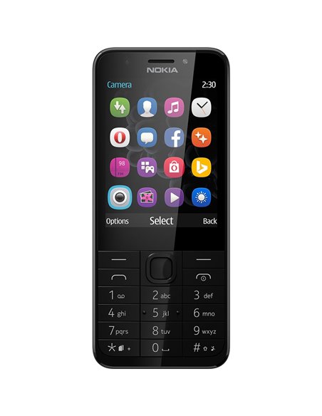 Telefon cu butoane Nokia 230, Dual SIM, 16 MB, 2G, OEM, Argintiu inchis