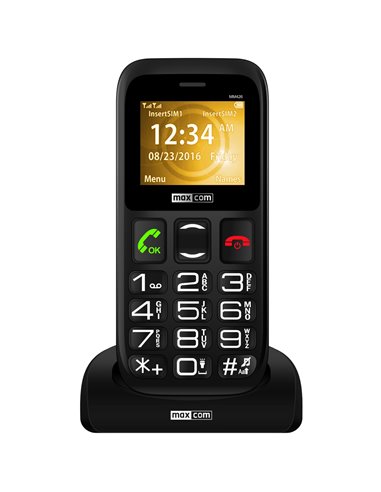 Telefon cu butoane Maxcom Comfort MM426, Dual SIM, 2G, OEM, Negru 