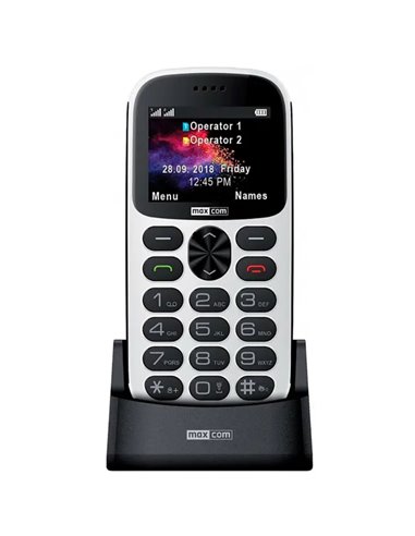 Telefon cu butoane Maxcom Comfort MM471, Dual SIM, 2G, OEM, Alb