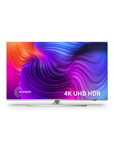 Televizor, Philips, Ambilight, 43PUS8536 12, 2021, 108CM, LED, Smart TV, 4K, Argintiu, Plat, Android TV™ 10 (Q), Mirroring iOS,