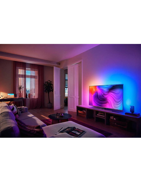 Televizor, Philips, Ambilight, 43PUS8536 12, 2021, 108CM, LED, Smart TV, 4K, Argintiu, Plat, Android TV™ 10 (Q), Mirroring iOS,