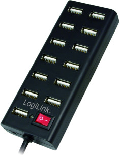 HUB extern LOGILINK, porturi USB: USB 2.0 x 13, conectare prin