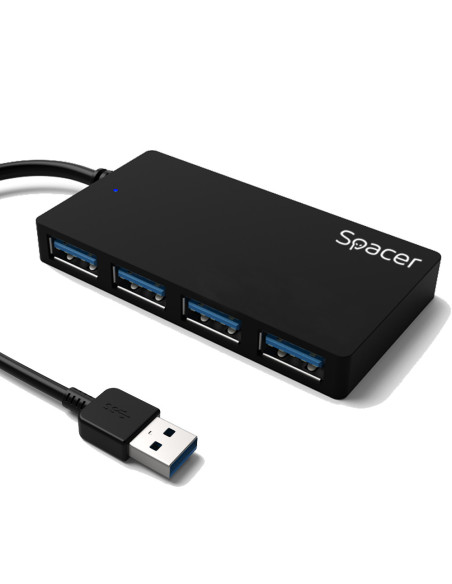 HUB extern SPACER, porturi USB: USB 3.0 x 4, conectare prin USB