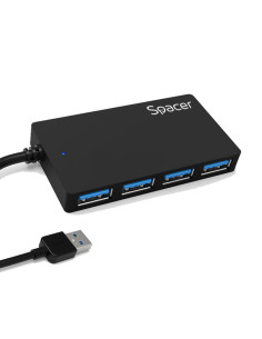 HUB extern SPACER, porturi USB: USB 3.0 x 4, conectare prin USB 2