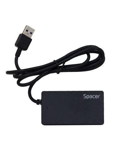 HUB extern SPACER, porturi USB: USB 3.0 x 4, conectare prin USB