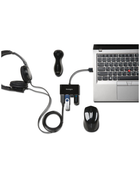HUB extern KENSINGTON, porturi USB: USB 2.0 x 4, conectare prin