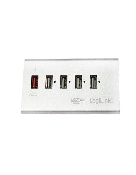 HUB extern LOGILINK, porturi USB: USB 2.0 x 4, Fast Charging