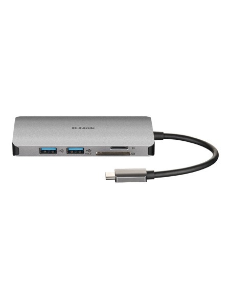 HUB extern D-LINK, porturi SD/microSD Dual Card Reader x 1, USB
