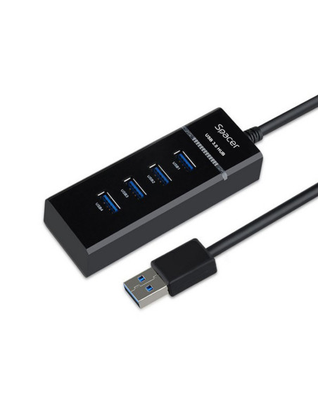 HUB extern SPACER, porturi USB: USB 3.0 x 4, conectare prin USB
