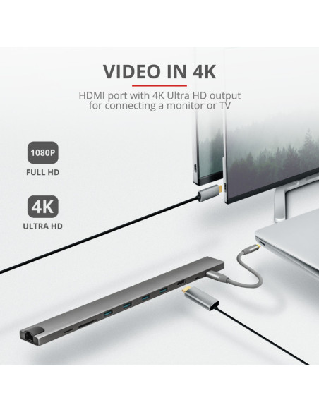 HUB extern TRUST, porturi USB USB 3.2 x 4, USB 3.2 Type-C x 2