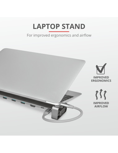 HUB extern TRUST, porturi USB USB 3.2 x 4, USB 3.2 Type-C x 2