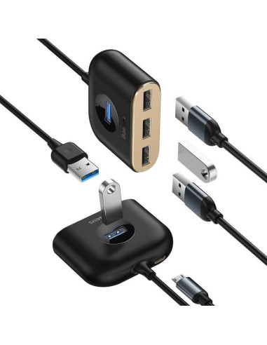 HUB extern Baseus Square, porturi USB: USB 3.0 x 1 + USB 2.0 x