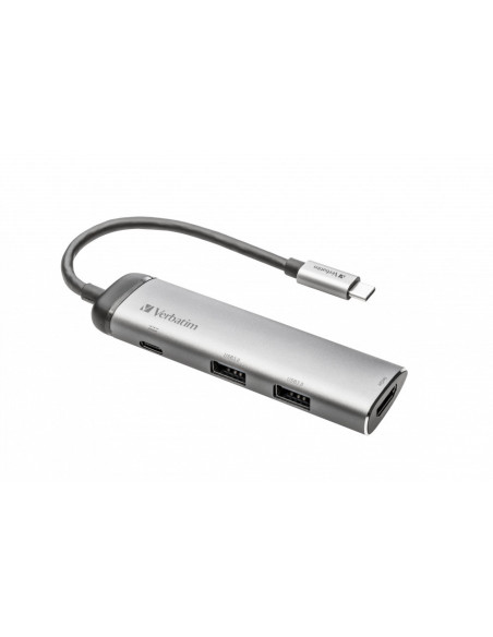 HUB extern VERBATIM, USB 3.0 x 2, HDMI x 1 (4K@30Hz), USB Type