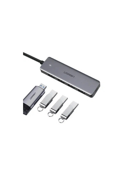 HUB extern Ugreen, "CM219" porturi USB: USB 3.0 x 4, conectare