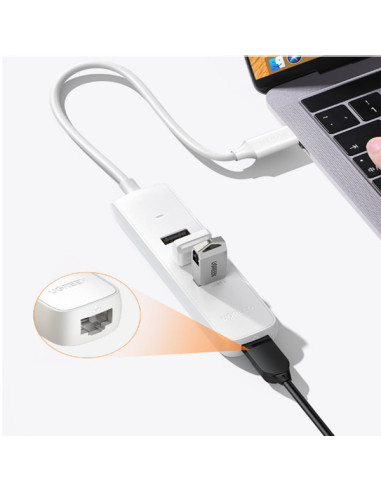 HUB extern Ugreen, "CM416" conectare prin USB Type-C, 1 x RJ-45