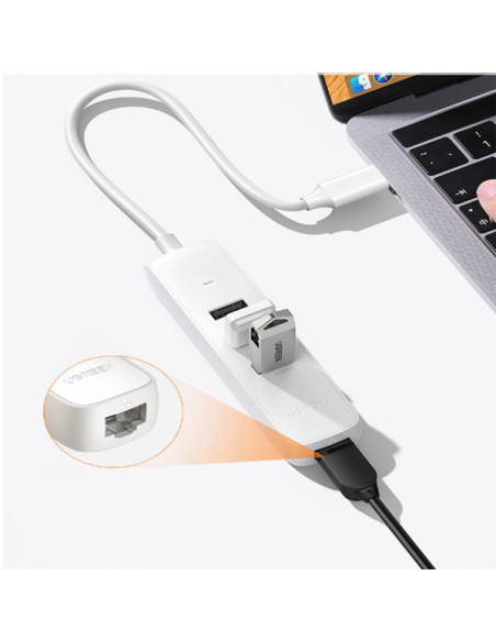 HUB extern Ugreen, "CM416" conectare prin USB Type-C, 1 x RJ-45