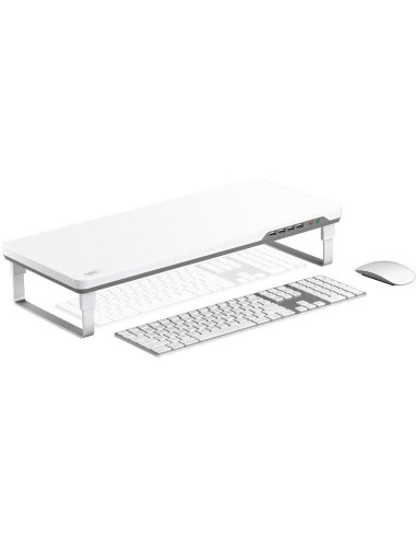 Stand monitorDeepcool M-Desk F1 alb cu gri,DP-MDESKF1-GY