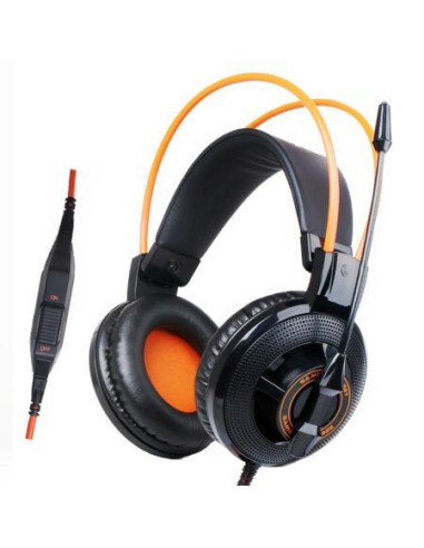 Casti Somic G925 negre cu portocaliu,G925-BO