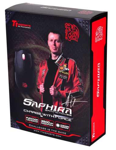 Mouse gaming Tt eSPORTS Saphira negru,MO-SPH008DT
