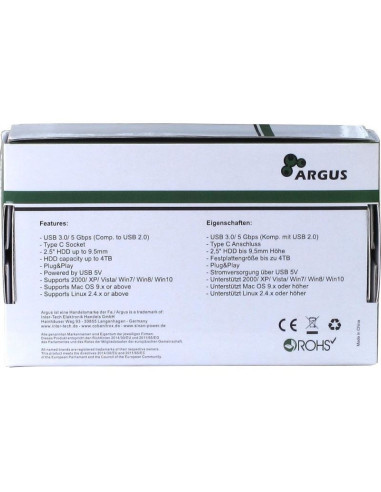 Rack HDD Inter-Tech Veloce GD-25609 USB 3.0 albastru,GD-25609-BL