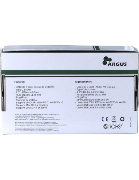 Rack HDD Inter-Tech Veloce GD-25609 USB 3.0 albastru,GD-25609-BL