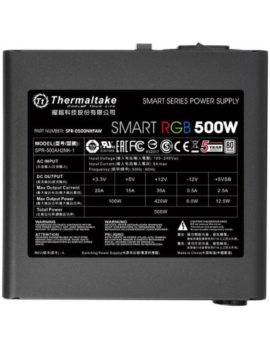Sursa Thermaltake Smart iluminare RGB 500W,SPR-0500N
