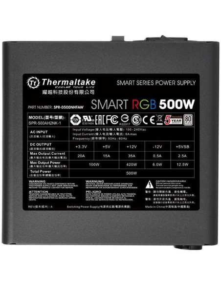 Sursa Thermaltake Smart iluminare RGB 500W,SPR-0500N