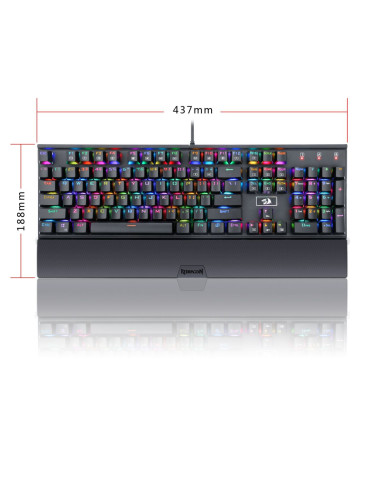 Tastatura mecanica Redragon Rahu RGB neagra,K567RGB-BK