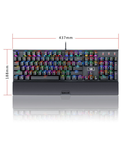Tastatura mecanica Redragon Rahu RGB neagra,K567RGB-BK