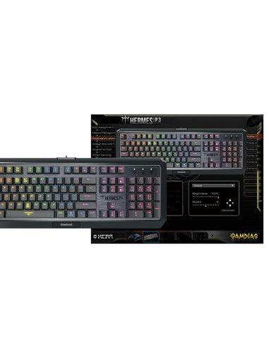 Tastatura mecanica Gamdias Hermes P3 iluminare RGB,HERMES-P3-BN